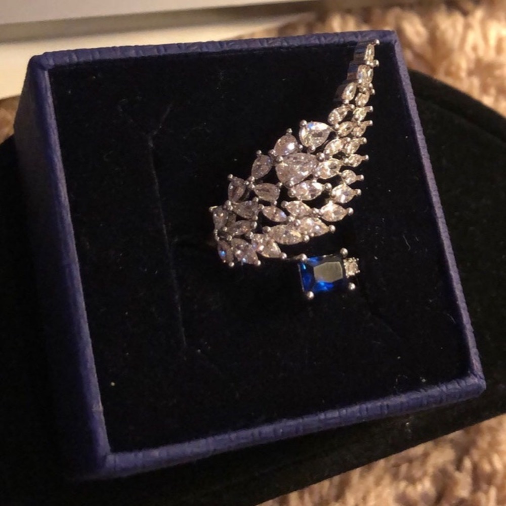 Adjustable Flame Ring Made With Swarovski Elements - image 5